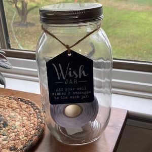 Memorable glass “WISH JAR”